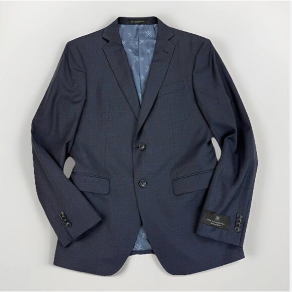John Varvatos Bleecker Blazer Jacket Navy Cerruti Prestige 130's Wool Luxury - Picture 1 of 16